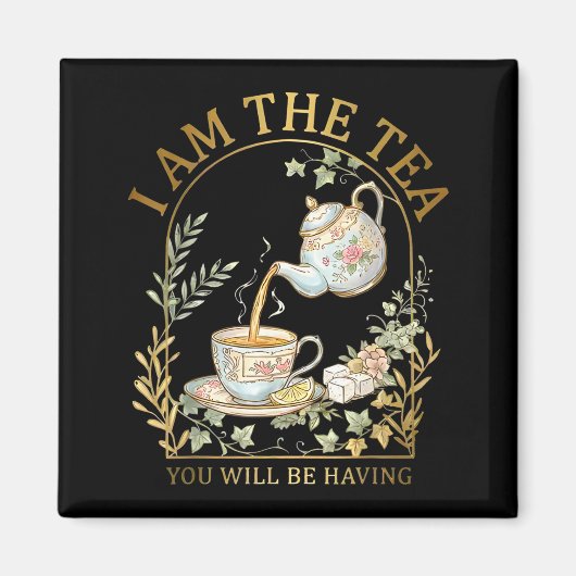 皮肉屋のイギリス人ですよ アナタが飲むお茶は私 マグネット (正面)