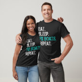 皮肉屋の船の整備士 食べる 寝る 船を直す 繰り返す Tシャツ (ユニセックス)