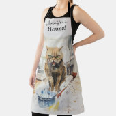 皮肉怒な猫オールオーバープリント エプロン (インサイチュ)