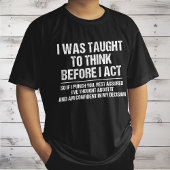 皮肉教えを考える前におもしろいした Tシャツ