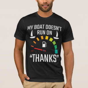皮肉的な舟遊びの贈おもしろいり物船長 Tシャツ