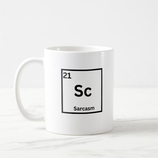 皮肉要素がおもしろい科学ユーモア コーヒーマグカップ (左)