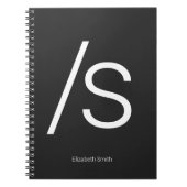 皮肉記号のスラッシュs ノートブック (正面)