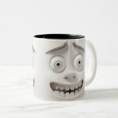 皮肉顔3Dマグカップ ツートーンマグカップ (正面右)