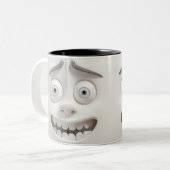 皮肉顔3Dマグカップ ツートーンマグカップ (正面左)