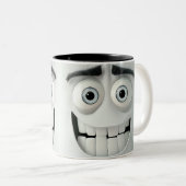 皮肉顔3D ツートーンマグカップ (正面右)