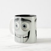 皮肉顔3D ツートーンマグカップ (正面左)