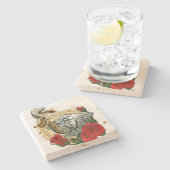 "皮肉" ストーンコースター (横)