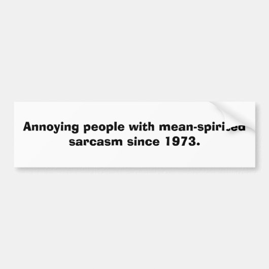 皮肉 バンパーステッカー (正面)
