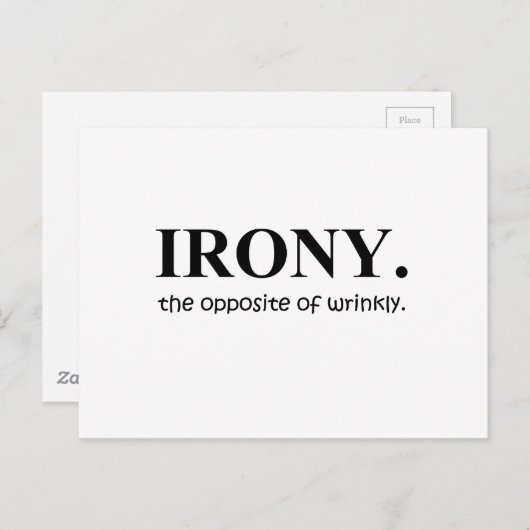 皮肉 ポストカード (正面/裏面)