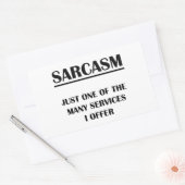 皮肉：私が提供している多くのサービスの一つにすぎない 長方形シール (封筒)