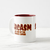 皮肉-私が提供するSEVICESのちょうど1! ツートーンマグカップ (正面左)