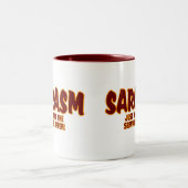 皮肉-私が提供するSEVICESのちょうど1! ツートーンマグカップ (中央)