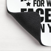 皮肉 – 私は私の顔が何を行うか責任がない マウスパッド (コーナー)