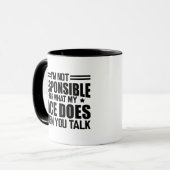 皮肉 – 私は私の顔が何を行うか責任がない マグカップ (正面左)