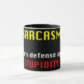 皮肉、自然の愚かさに対する防衛 マグカップ (中央)