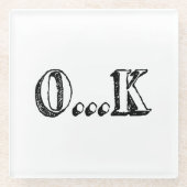 皮肉OK ガラスコースター (正面)