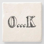 皮肉OK ストーンコースター (正面)