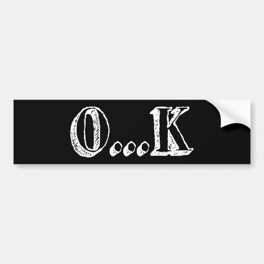 皮肉OK バンパーステッカー (正面)