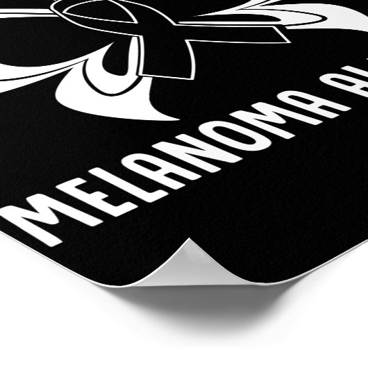 皮膚がんが黒色腫の治癒を望む認識度 ポスター (角)