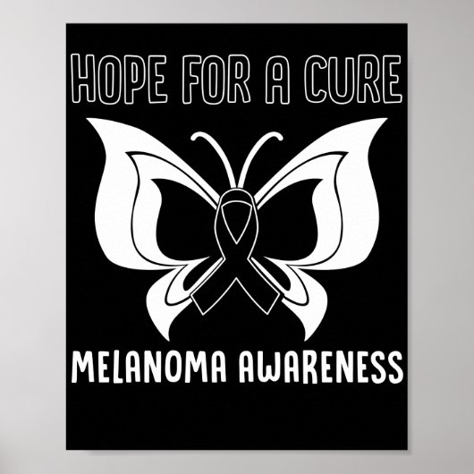 皮膚がんが黒色腫の治癒を望む認識度 ポスター (正面)