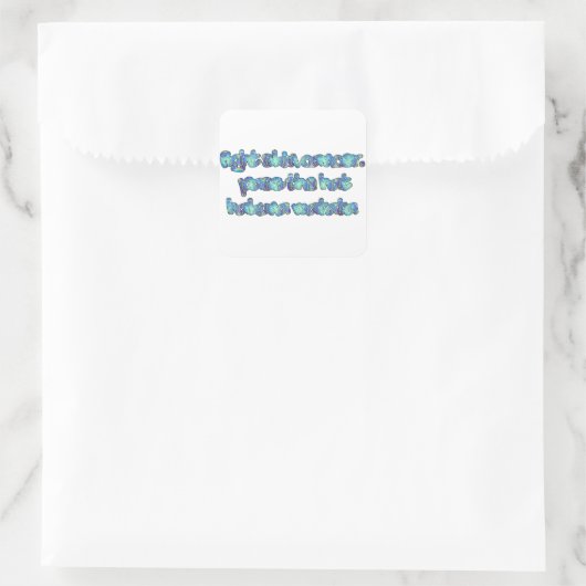 皮膚がんと戦おう、帽子をかぶろう、ハクナマタタ スクエアシール (バッグ)