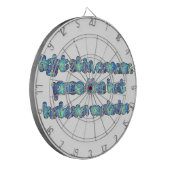 皮膚がんと戦おう、帽子をかぶろう、ハクナマタタ ダーツボード (正面左)