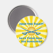 皮膚がんと闘う マグネット (正面/裏面)