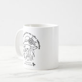 皮膚がんメラノーマ認識度グレーリボンの贈り物 コーヒーマグカップ (正面左)