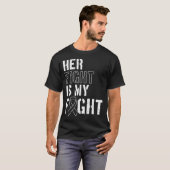 皮膚がん彼女の戦いは私の戦いメラノーマ Tシャツ (正面フル)