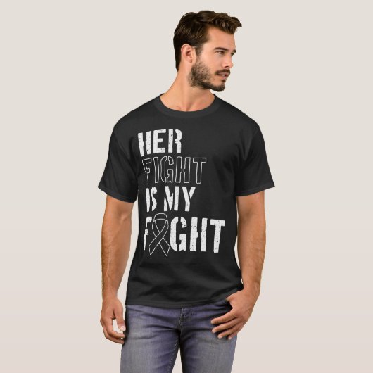 皮膚がん彼女の戦いは私の戦いメラノーマ Tシャツ (正面フル)