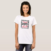 皮膚がん生存者のモットー Tシャツ (正面フル)