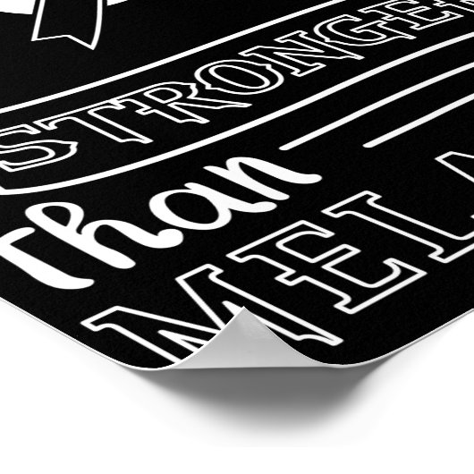 皮膚がん私の神は黒色腫よりも強い ポスター (角)