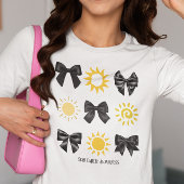 皮膚がん認識度ブラックリボン支持ギフト Tシャツ