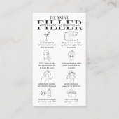 皮膚フィラーのアフターケアガイドミニマル美しい 名刺 (正面)