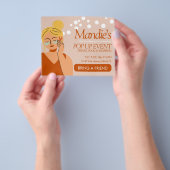 皮膚気にエステティシャン事業サロンポップ・アートのアップイベント チラシ (手)