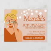 皮膚気にエステティシャン事業サロンポップ・アートのアップイベント ポストカード (正面)