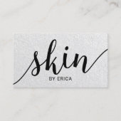 皮膚気にタイポグラフィエレガントエステティシャン 名刺 (正面)