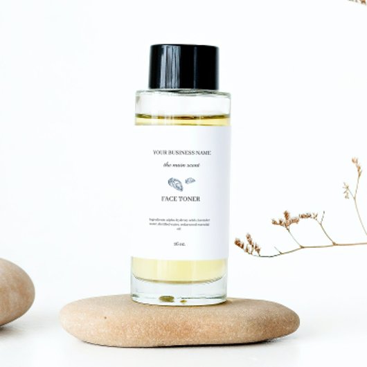 皮膚気に美しい化粧品ボトル包装 長方形シール