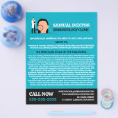 皮膚疾患、皮膚科医、皮膚科クリニック チラシ (シングル)