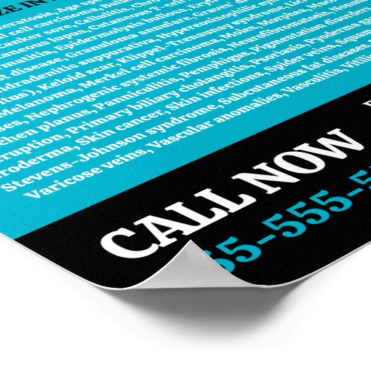 皮膚疾患、皮膚科医、皮膚科クリニック ポスター (角)