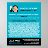 皮膚疾患、皮膚科医、皮膚科クリニック ポスター (正面)