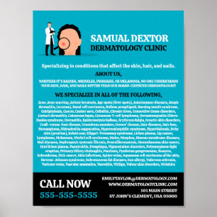 皮膚疾患、皮膚科医、皮膚科クリニック ポスター