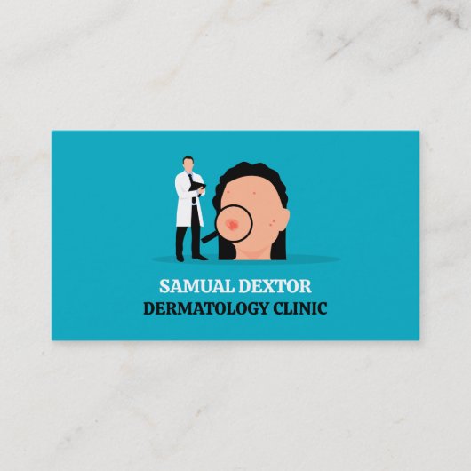 皮膚疾患、皮膚科医、皮膚科クリニック 名刺 (正面)