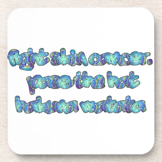 皮膚癌と戦って、帽子を渡すHakuna Matata コースター (正面)
