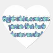 皮膚癌と戦って、帽子を渡すHakuna Matata ハートシール (正面)