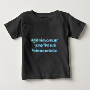 皮膚癌と戦って、帽子を渡すHakuna Matata ベビーTシャツ