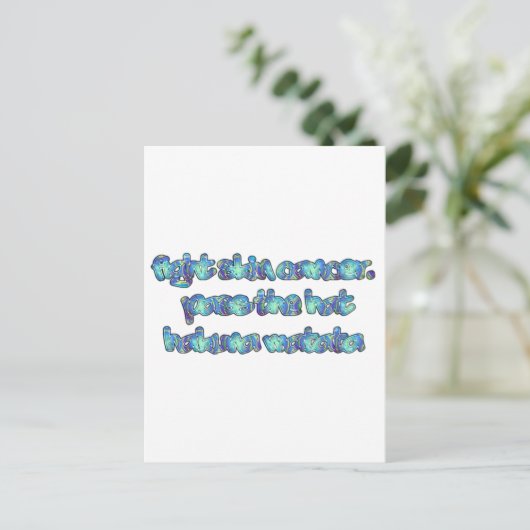 皮膚癌と戦って、帽子を渡すHakuna Matata ポストカード (スタンド正面)