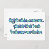 皮膚癌と戦って、帽子を渡すHakuna Matata ポストカード (正面/裏面)