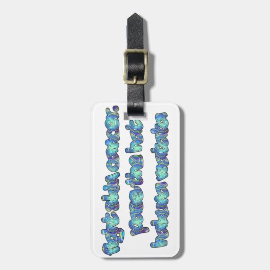 皮膚癌と戦って、帽子を渡すHakuna Matata ラゲッジタグ (正面縦)